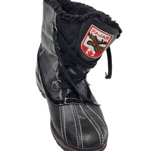 Pajar Canada Boots Womens 10-10.5 Shearling Lined Waterproof Duck Insulated Snow